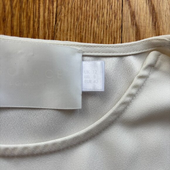 Solace London White Blouse with Puff Sleeves and Ruched Style - Picture 5 of 10